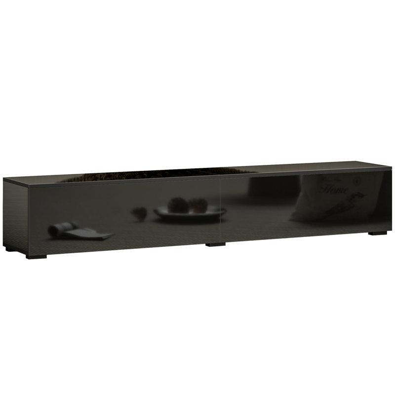 Meuble télé 70,9 po pour téléviseur 75 po, Noir