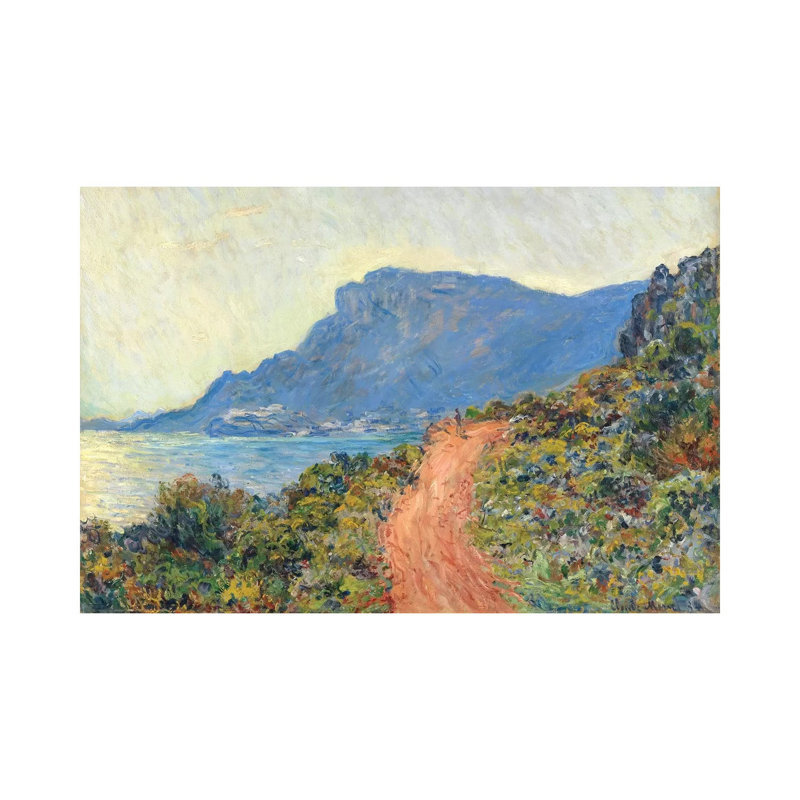La Corniche Near Monaco, 1884 by Claude Monet - Wrapped Canvas Painting, 20.32 cm H x 30.48 cm W