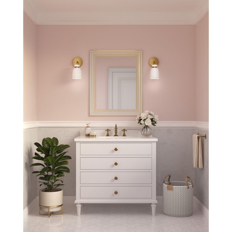 Lexie Dimmable Vanity Light, 1, Brushed Gold