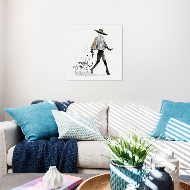 Impression sur toile, "Fashion and Glam Inkwash", H 20 po x l 20 po x P 0,8 po
