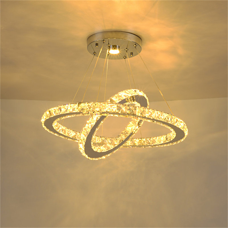 Silvana 2 - Light Crystal LED Chandelier, Changeable