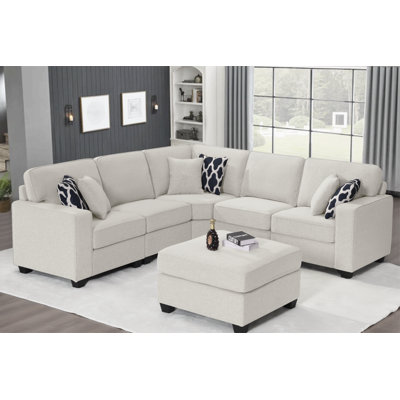 Giancarlo Upholstered L-Shaped Sectional Symmetrical