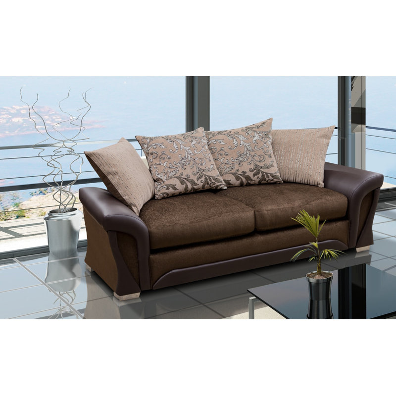 Shannon 3 Seater Sofa, Brown, 94" H x 187" W x 87" D