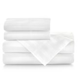 Soprano 400 Stripe 100% Cotton Sateen Fitted Sheet