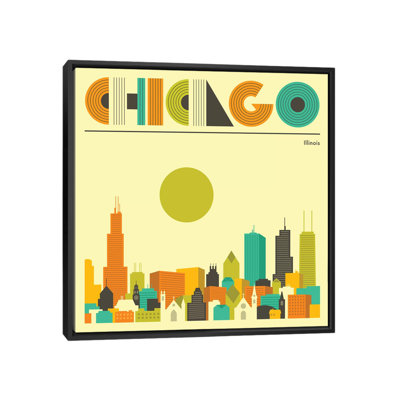 " Chicago Skyline I " Graphic Art Print