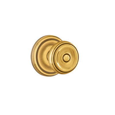 Bouton de porte à clé avec rosette régulier Waverly