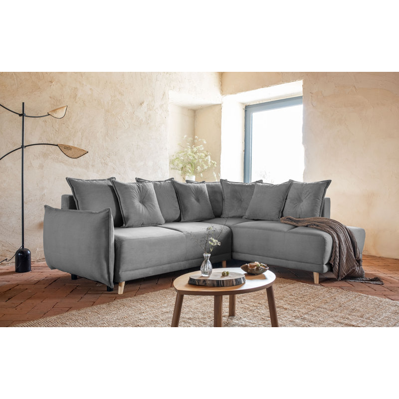 Lazy Lukka 6 Seater Sofa Bed, Right Hand Facing, Grey