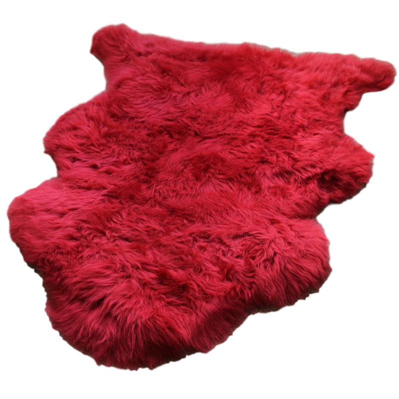 Solid Colour Sheepskin 65cm X 100cm Area Rug