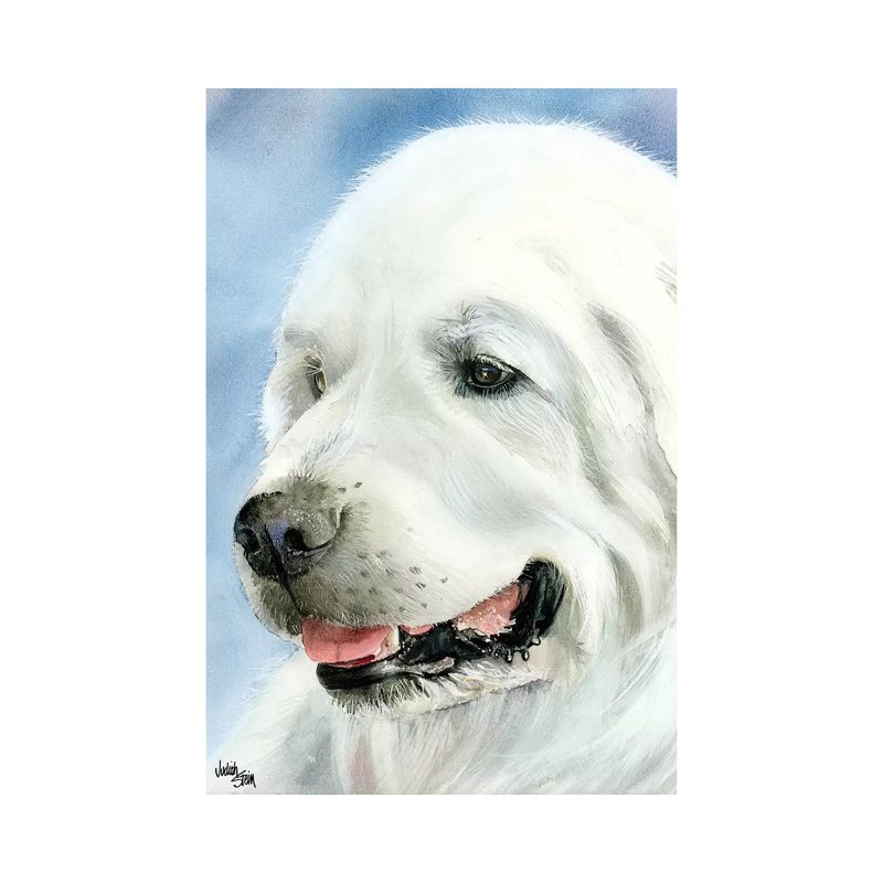 A Certain Elegance - Great Pyrenees 1 Piece Painting on Canvas, 30.48cm H x 20.32cm W x 1.9cm D, Wrapped Canvas