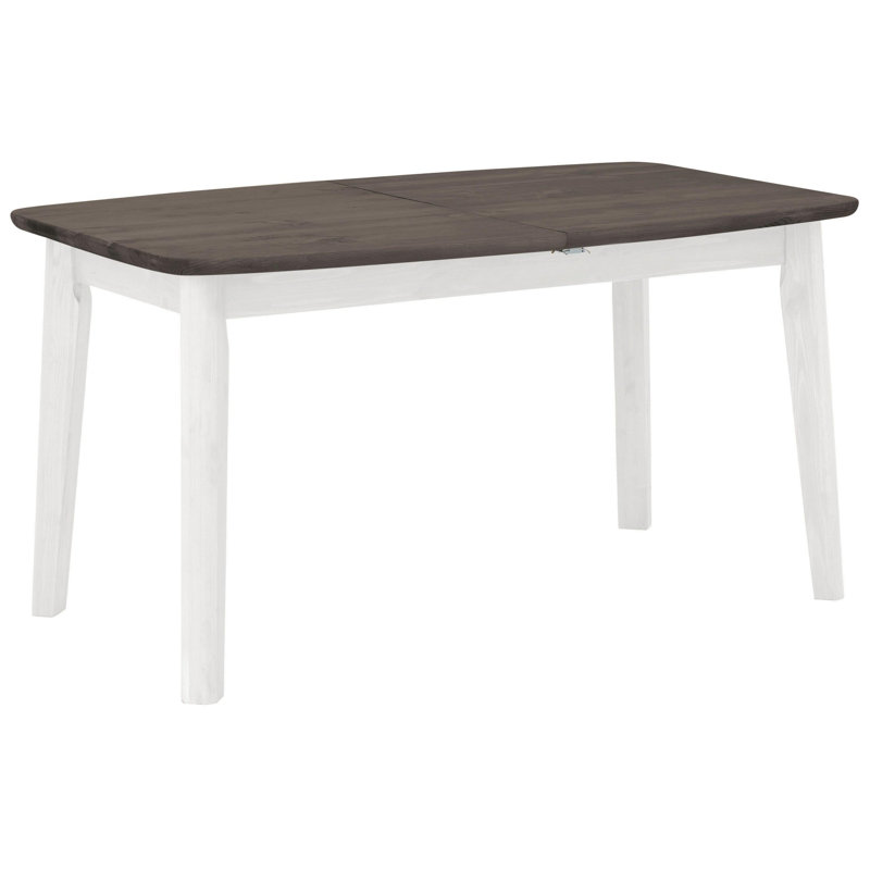 Swissvale Pine Solid Wood Dining Table, White/Grey