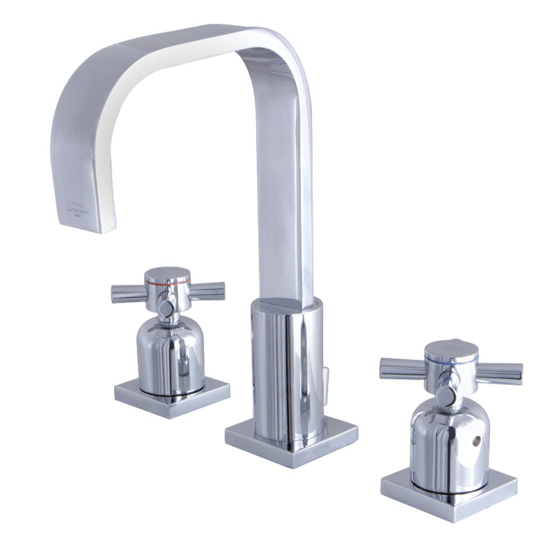 Robinet de salle de bain espacé Kingston, Chrome poli