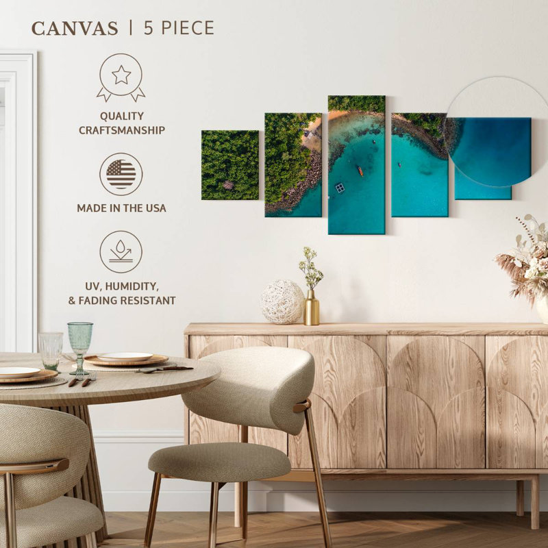 Caribbean Island Forest, 36" H x 80" W