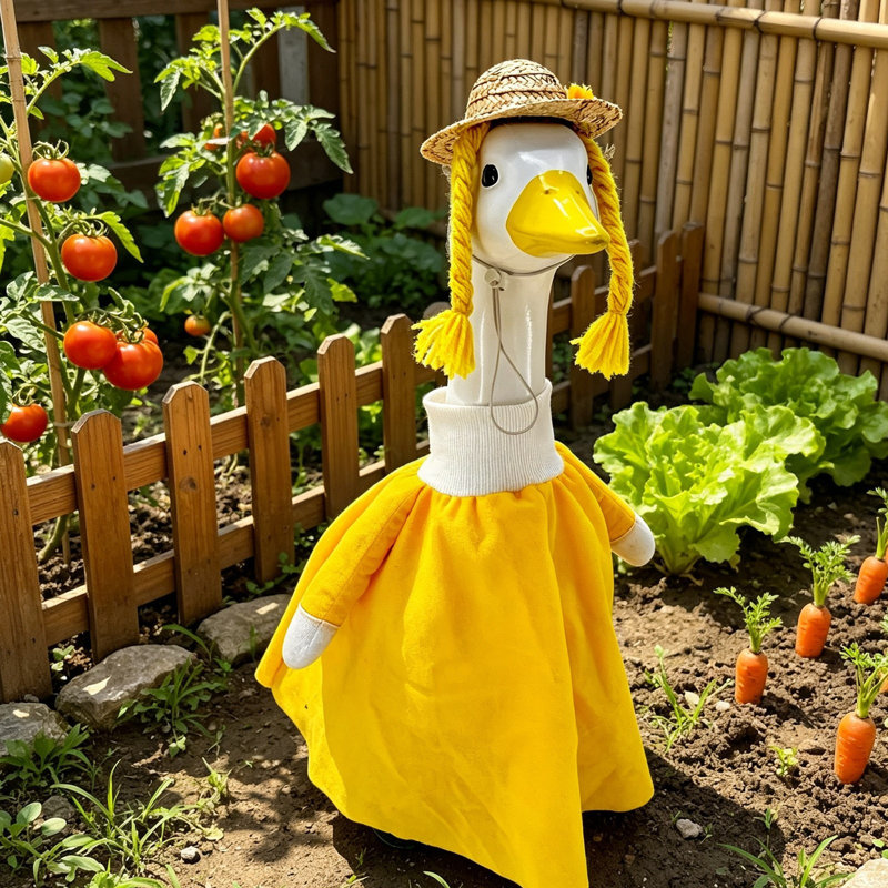 Ensemble de vêtements champêtres avec couvre-porte, chapeaux de paille et tournesol pour femme de 58 cm (23 pouces).