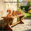 Backless Park Bench,Patio Loveseat,Outdoor Wooden Bench