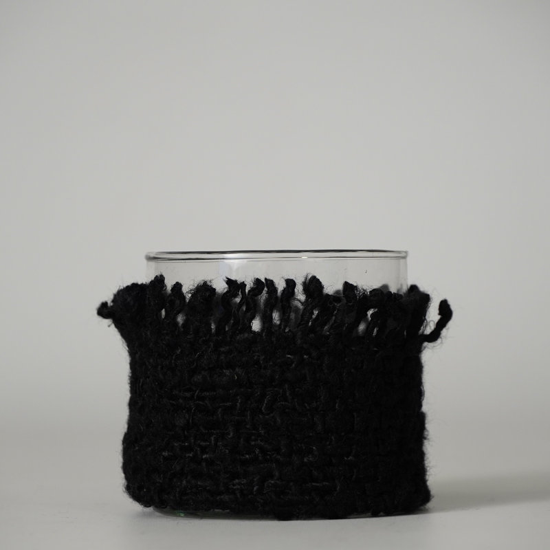 Porte-votive de table en verre Jalin, Crème, H 3 po x l 3 po