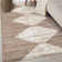 Beige Brown Geometric Stripe Area Rug