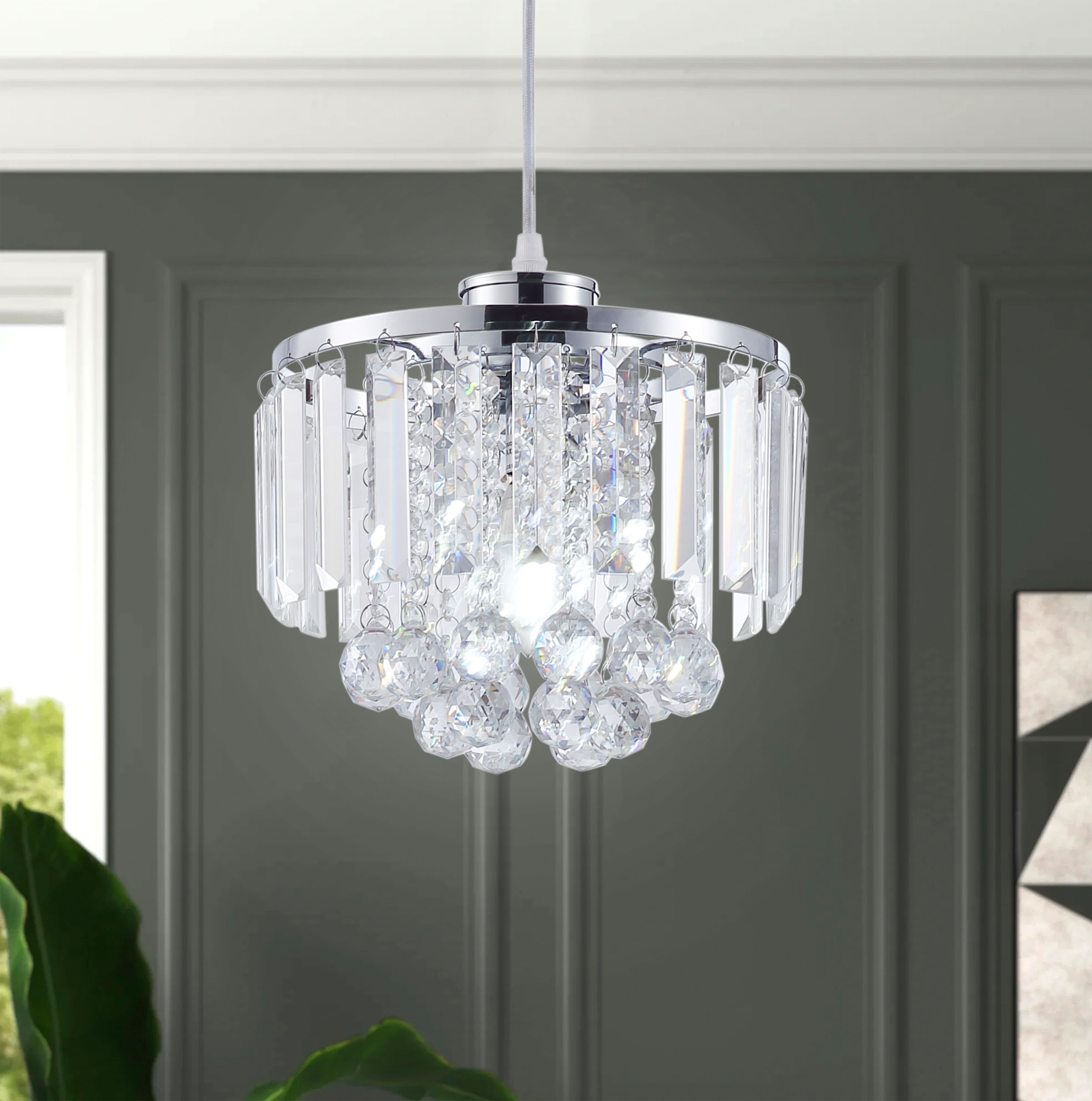 Rosdorf Park 3Pcs Crystal Chandelier Lighting Adjustable Hanging Lamp  Pendant Light Fixture & Reviews - Wayfair Canada