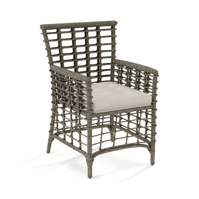 Luca Dining Armchair, Elite Dove Linen, Stone Hearth