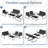4 PCS Patio Furniture Set Fabric Lawn Chairs and Loveseat with  Coffee Table