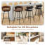 Tooborac Swivel Upholstered Counter Stool with Metal Frame-614464481-621838136