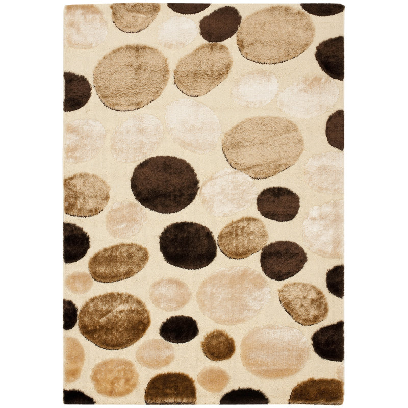 Stryker Shag Performance Polka Dots Rug, Rectangle 5'3" x 7'6"