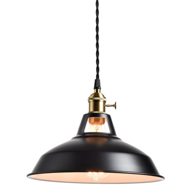Luminaire suspendu moderne avec abat-jour de grange
