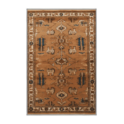 Machine Washable Persian Brown Area Rug
