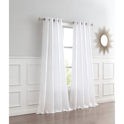 Paire de rideaux semi-transparents en polyester Calpine