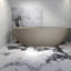 x 30.7'' Freestanding Soaking Solid Surface Bathtub