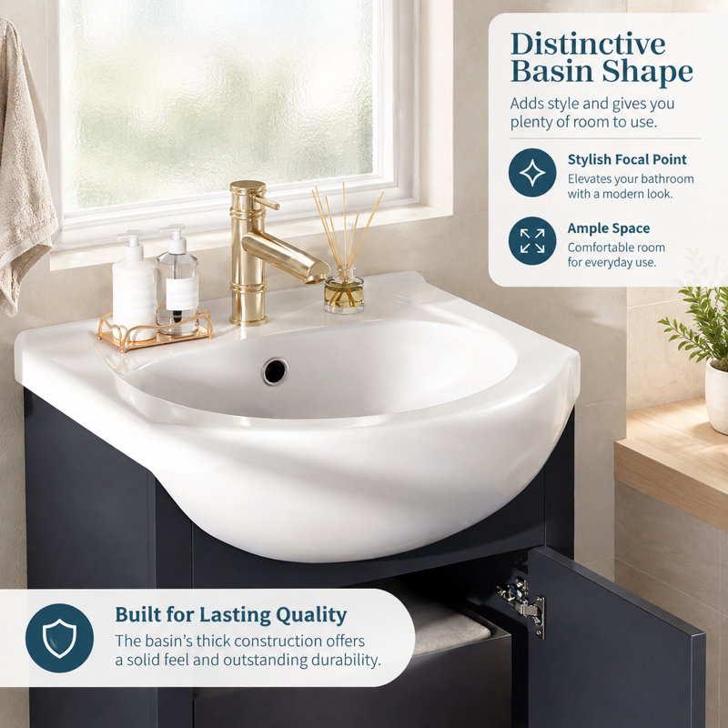 20-Inch Bathroom Vanity with Ceramic Sink, Freestanding Single Vanity Set