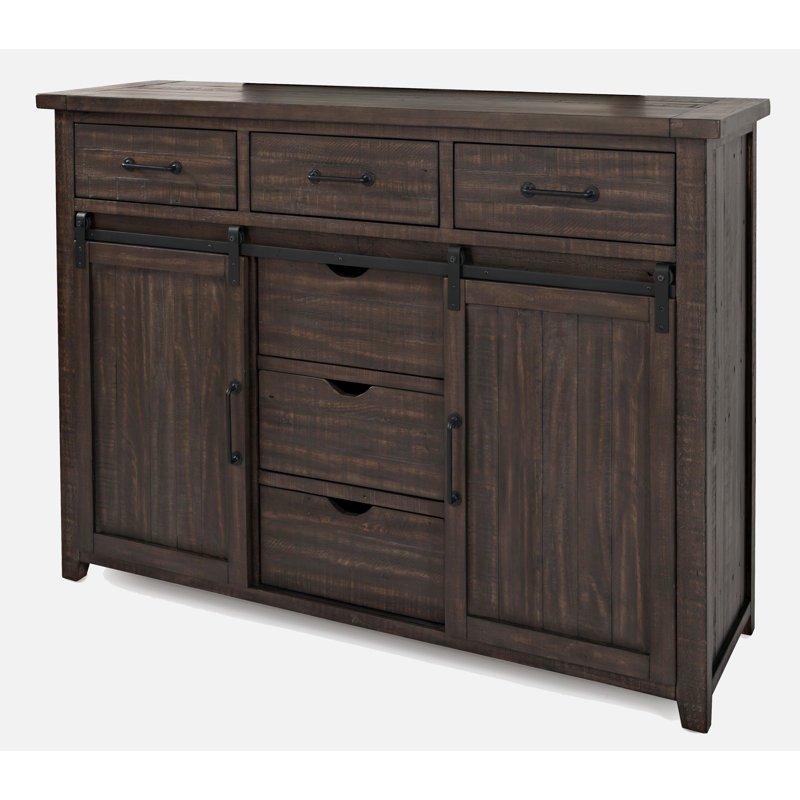 Commode combinée 6 tiroirs Fairford, Brun bois de grange