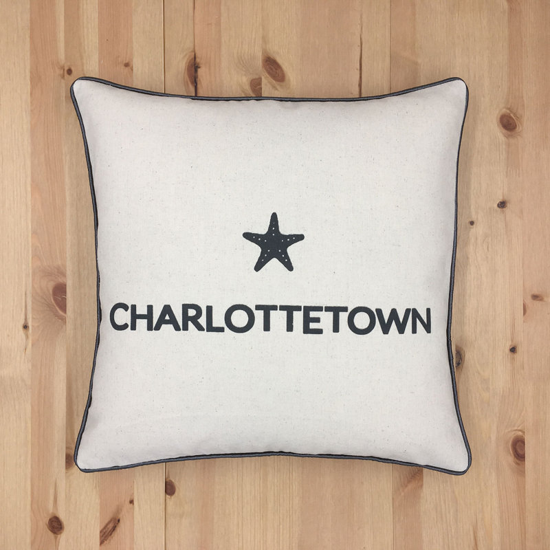 Housse de coussin carrée O Canada Cities, Charlottetown