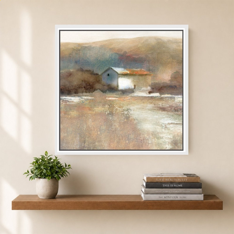 "Prairie Homestead At Sunset" par Carol Robinson - impression sur toile, 40" H x 40" W