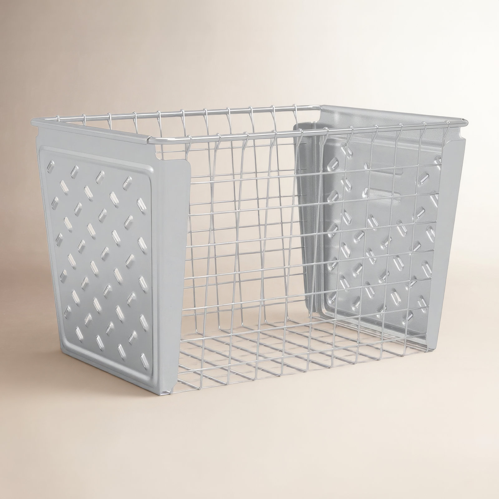Juliana Metal Decorative Basket 1, Zinc Plated