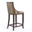 Evalyn Natural Textured Chenille Counter Stool  With Beech Wood Legs-2069368513