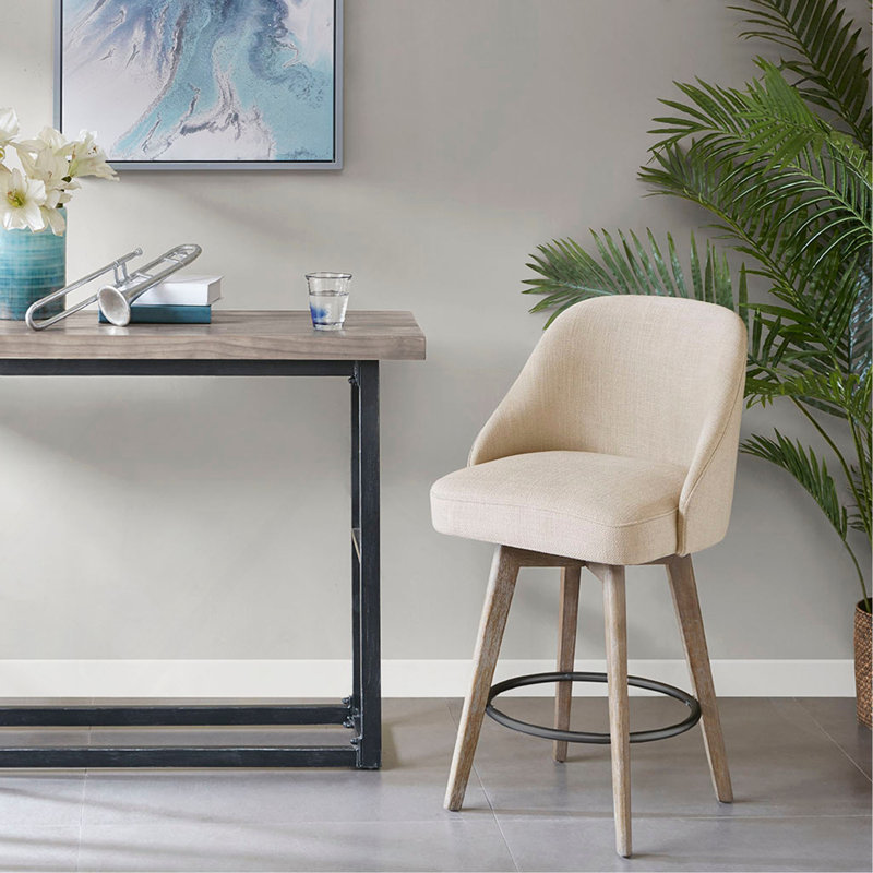 Tabouret de comptoir avec siège pivotant, Beige
