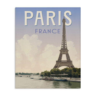 Toile Paris Tower Landmark, design par Victoria Barnes