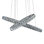 Crossover Modern Crystal LED Chandelier - Chrome