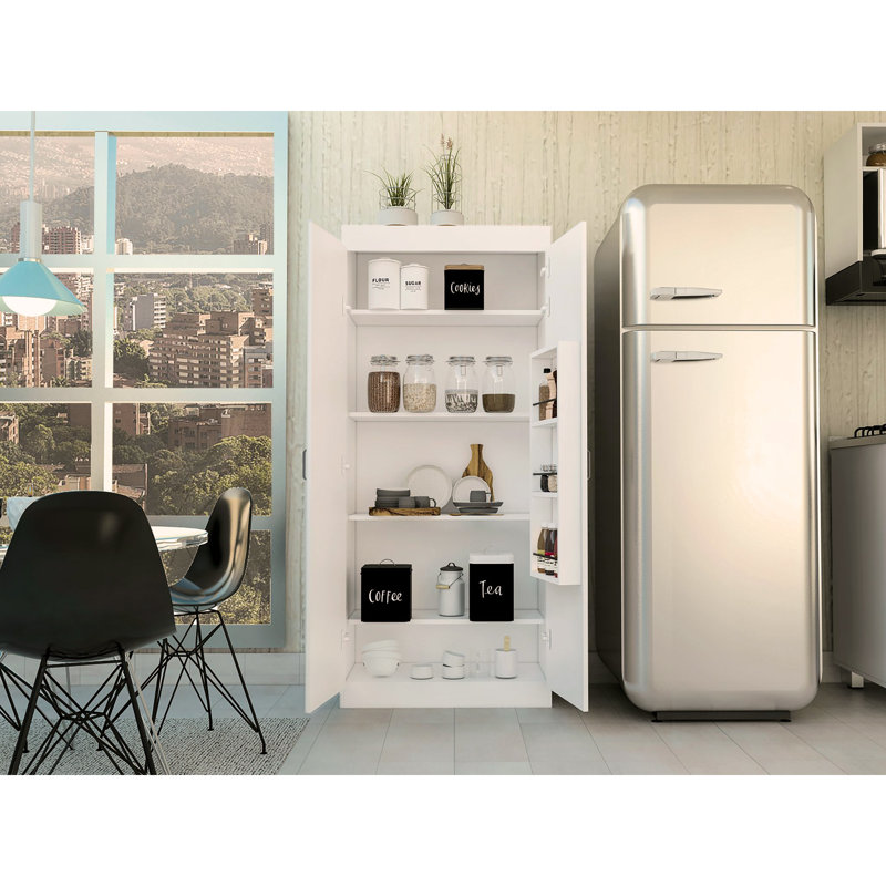 Cherry Hill 5-Shelf Pantry Cabinet White