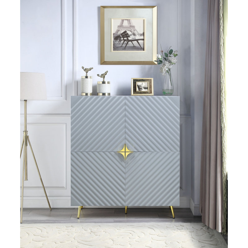 Vig 2-Door Accent Cabinet, Gray 