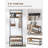 Hall Tree 25.2" Wide with Bench and Shoe Storage, Entryway Bench with Coat Rack Stand, 9 Movable Hooks, Top Bar-514184264