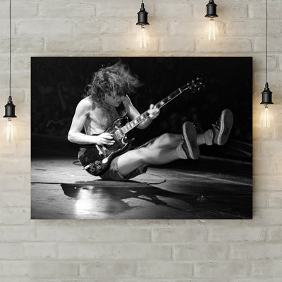 Angus ACDC Angus Young Live 1 Piece Wrapped Canvas Wall Art