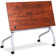 Preference Rectangle Flip Top Training Table with Casters and Modesty Panel and Cable Management