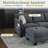 Amold 122.8'' U Shaped Couch, Large Sectional Couch 6-seater Living Room Sofa, Modular Cloud Couch With Storage Ottoman & USB-204848024