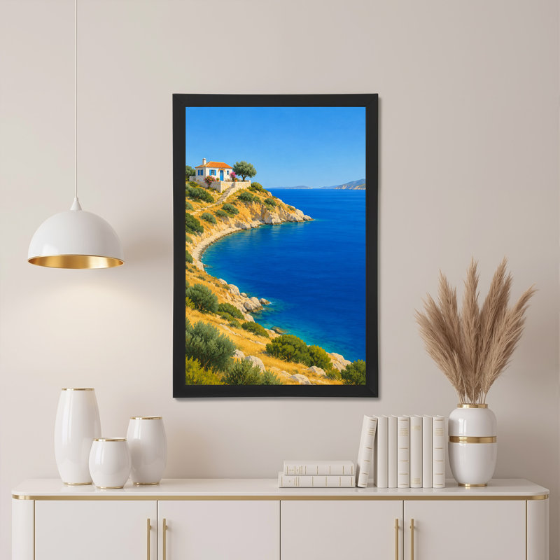 Art mural sur toile Cliffside House, H 18 po x l 12 po