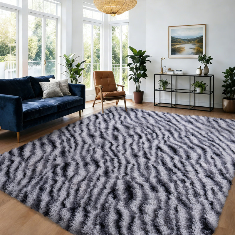 Silk-Cloud Series - Sleek Premium Velvet Area Rug, Ultra-Smooth Touch Silky Microfiber, Non-Slip & Shed-Free Minimalist Shag Rug for Bedroom