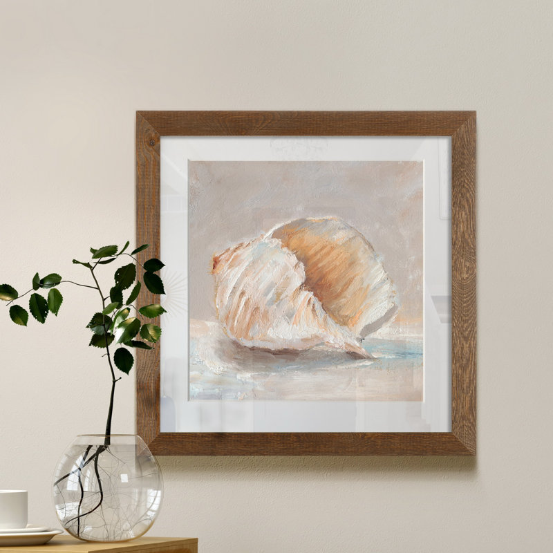 Impressionist Shell Study IV - Cadre photo, reproduction d'art sur papier, Cadre en érable, H 35,5 po x l 35,5 po x P 1,5 po