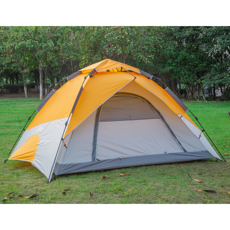 4 Person Tent, Orange/White