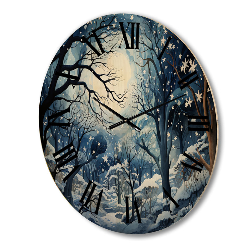 Horloge murale en bois massif Rimbert, Grand
