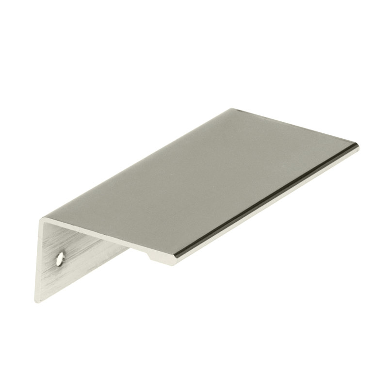 Poignées de bord d'armoire de 3 po (76 mm) en nickel poli de centre à bord, Nickel poli, 3"
